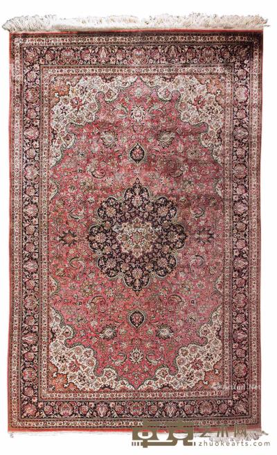  丝质花卉纹地毯 长315cm；宽200cm