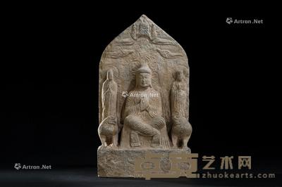  石雕释迦牟尼佛座像 高39cm