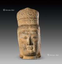  唐代（618-907） 石雕观音佛首