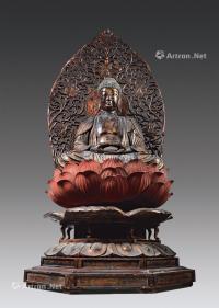  明代（1368-1644） 木漆金释迦牟尼佛座像