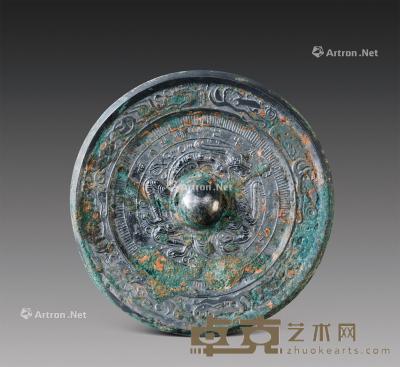  隋代-唐代（581-907） 瑞兽纹铜镜 直径13.3cm