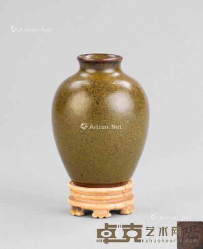  清代（1644-1911） 茶叶末釉小瓶 直径5.2cm；高7.1cm