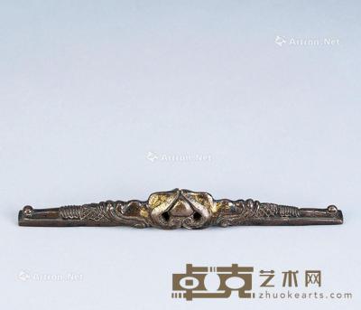  铜鎏金宝珠纹文镇 长19.8cm；高2.4cm