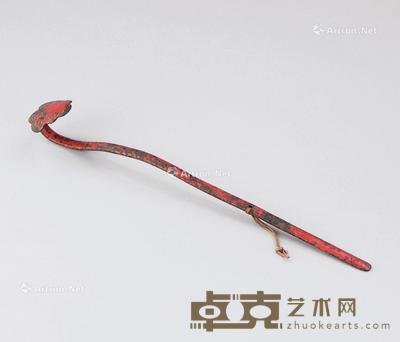 明代（1368-1644） 大漆铁胎如意 长43.3cm
