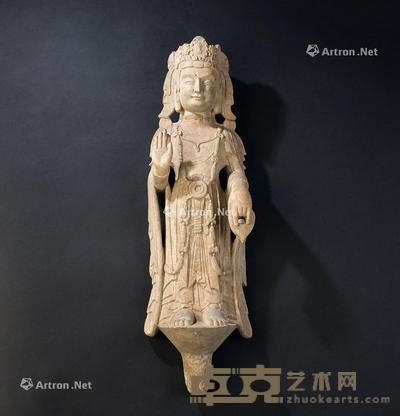  石雕菩萨立像 高58cm