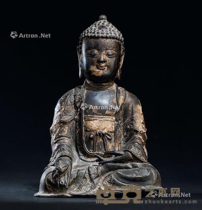  明代（1368-1644） 铜释迦牟尼佛座像 高31.1cm