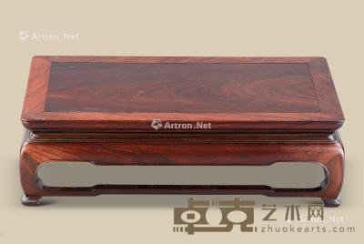  清代（1644-1911） 红木长方台 长46.5cm；宽28cm；高13.8cm