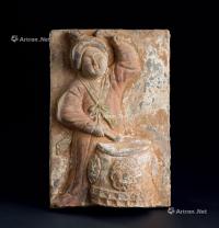  唐代（618-907） 陶加彩仕女乐俑
