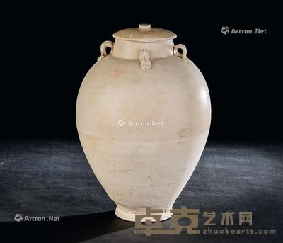  唐代（618-907） 白瓷四系盖罐 直径20.7cm；高30.4cm