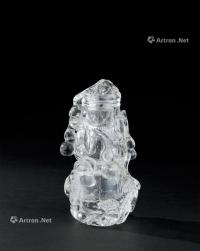  清乾隆（1736-1795） 水晶雕福禄万代盖瓶