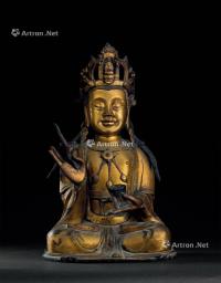  明代（1368-1644） 铜鎏金观音座像
