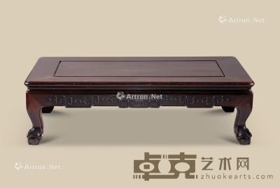 清代（1644-1911） 红木如意云纹长方桌 长126cm；宽74cm；高36cm