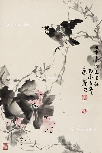  花鸟 立轴 纸本