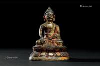  清代（1644-1911） 铜鎏金释迦牟尼佛座像