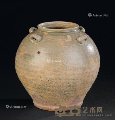  东晋（317-420） 青瓷四系罐 直径19.5cm；高19.3cm