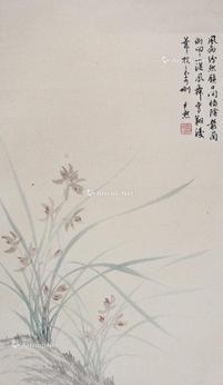  兰花 镜片 纸本