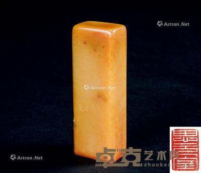  寿山石素面印章 长1.9cm；宽1.3cm；高6cm