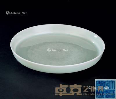  清代（1644-1911） 粉青釉福寿纹小洗 直径11cm；高2.2cm