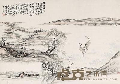 满身风露抱花眠 立轴 纸本 38×55cm