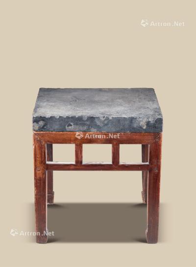  清代（1644-1911） 金石面榆木四方桌