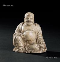  明代（1368-1644） 白釉弥勒座像