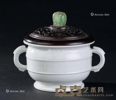  清代（1644-1911） 德化窑双耳簋式炉 长15.6cm；宽11.7cm；高8.1cm