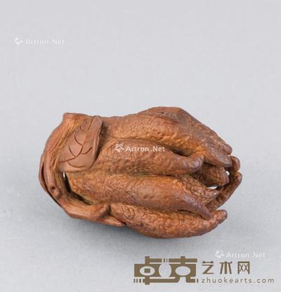  清代（1644-1911） 黄杨木雕佛手摆件 长5.4cm；宽3.6cm；高3.2cm