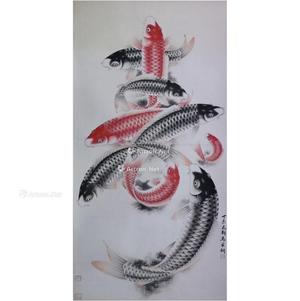  九鱼寿字图 （一幅）