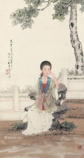  仕女 镜心 设色纸本