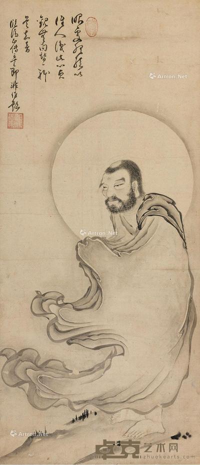  佛像 立轴 设色纸本 98×42cm