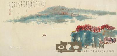  日暮苍山远 镜心 设色纸本 136×67cm