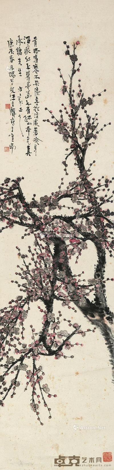 孤山本色 立轴 设色纸本 135×33cm