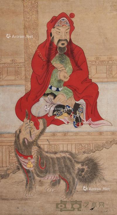  清代佛造像 立轴 设色纸本 135×75cm