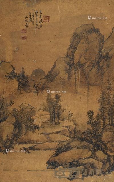  山水 立轴 水墨纸本 47×30cm