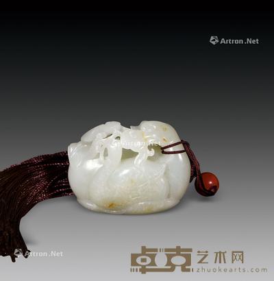  白玉籽料把件 6×4.5×3cm
