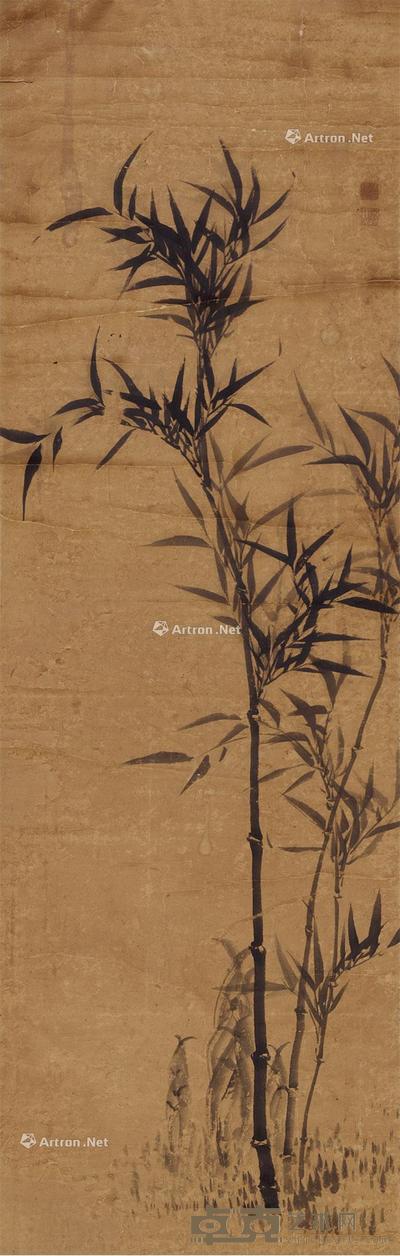  墨竹图 立轴 水墨纸本 112×39cm