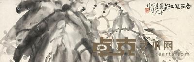  合在瑶池 镜心 设色纸本 91×30cm
