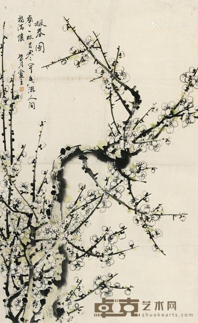  报春图 立轴 设色纸本 68×42cm