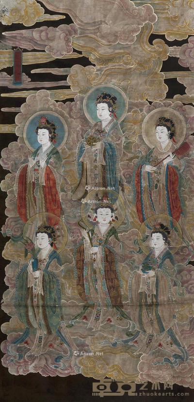 佛像 立轴 绢本 133×68cm