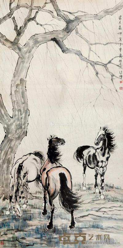 马 立轴 纸本 237×117cm