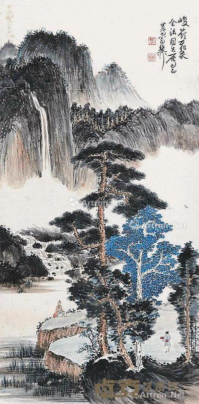 山水 立轴 纸本 68×33cm