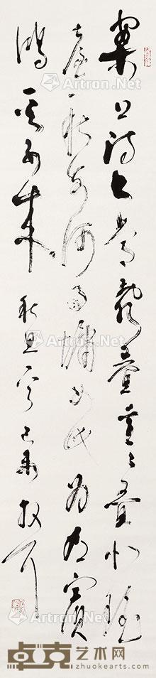 书法 立轴 纸本 136×33cm