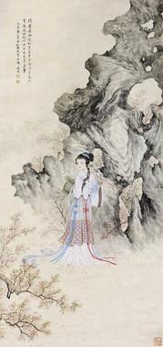  仕女 立轴 纸本