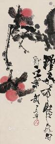  柿子 立轴 纸本