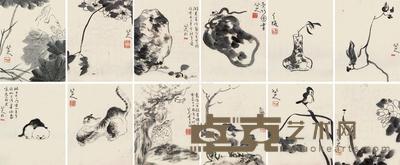 动物 册页 纸本 30×23cm×12