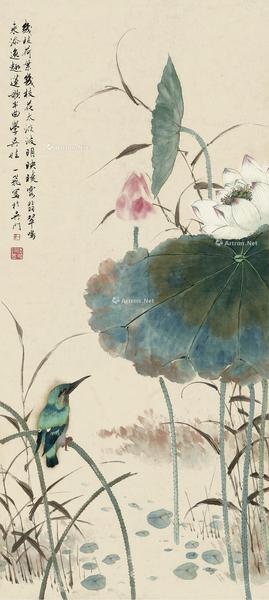  太液晓霞 立轴 纸本