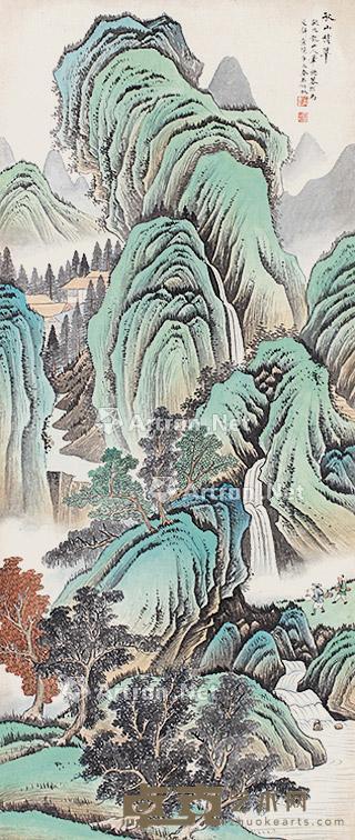  山水 立轴 纸本 126×53cm