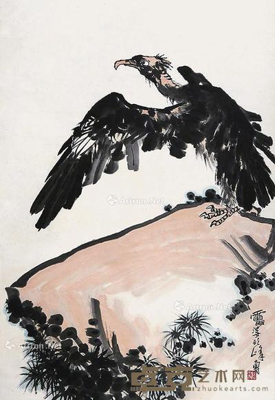 鹰 立轴 纸本 121×81cm