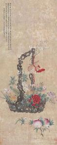  清供 立轴 绢本
