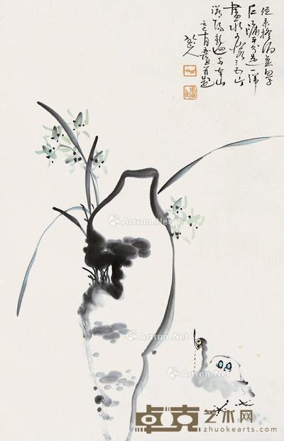 兰花 立轴 纸本 69×45cm
